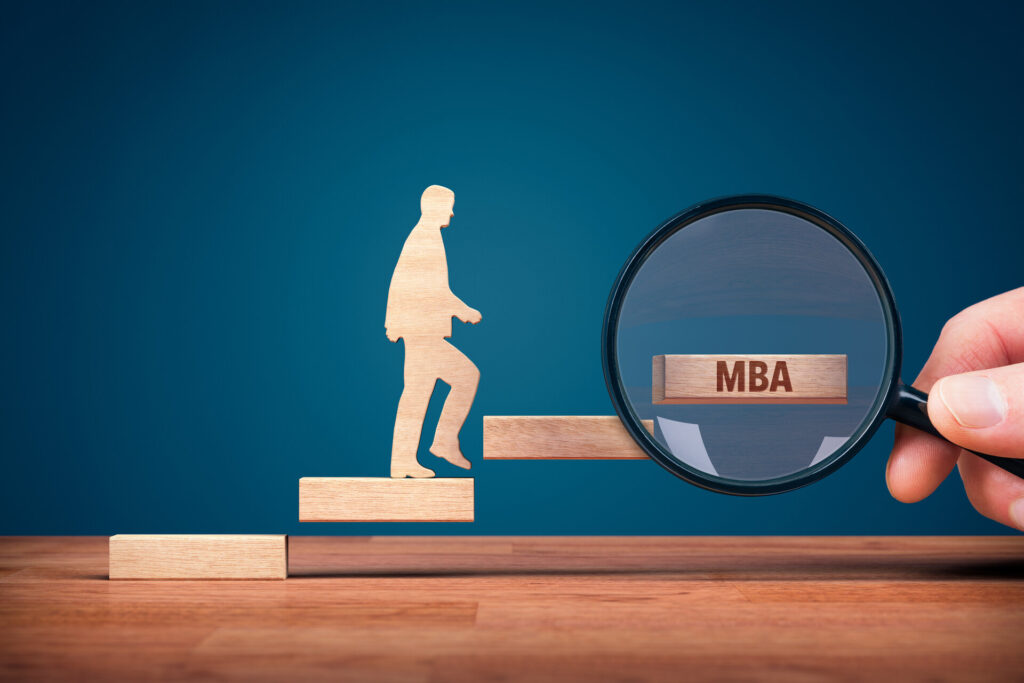 Businessman want to growth and get MBA education